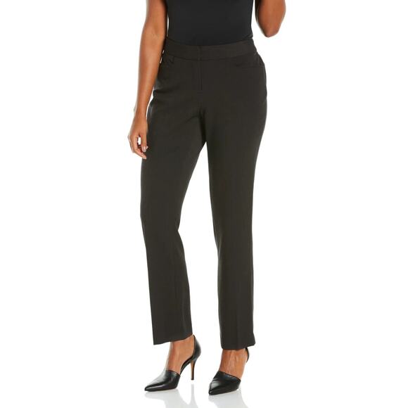 Rafaella NWT Women's Gabardine Slim Leg Curvy Pant Black Size 16 - Picture 7 of 11